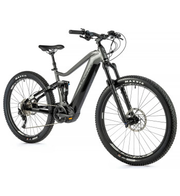 Leader Fox Arran 29 Grey Shiny – celoodpružený horský elektrobicykel s motorom Panasonic 95 Nm