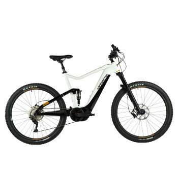 Leader Fox Arran 29 White Shiny – celoodpružený horský elektrobicykel s motorom Panasonic 95 Nm